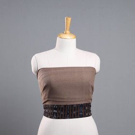 Brown - organic kala cotton handloom blouse piece 21