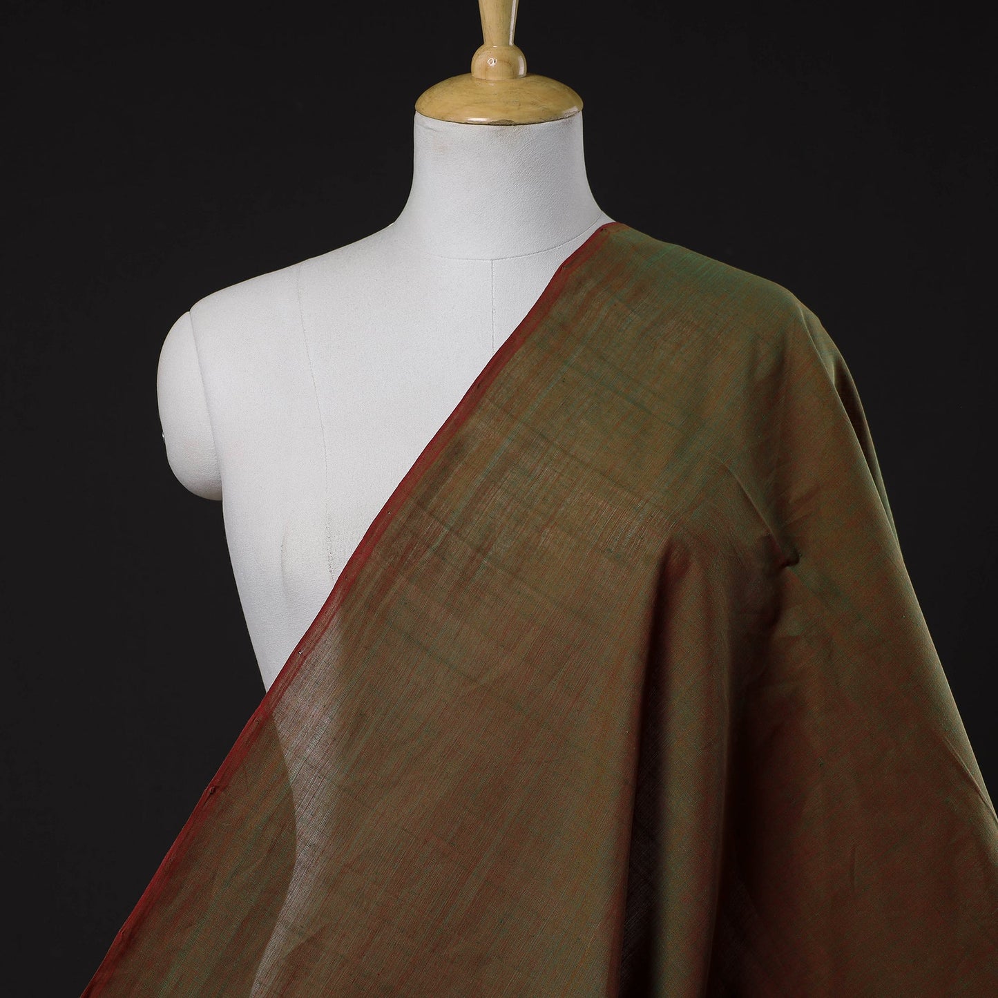 Brown Original Mangalagiri Handloom Cotton Fabric 