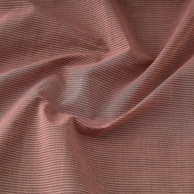 Brown Original Mangalagiri Handloom Stripes Cotton Fabric 