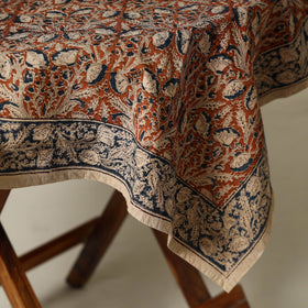 Brown - original pedana kalamkari natural dyed cotton table