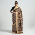 Original Pedana Kalamkari Block Print Silk Saree