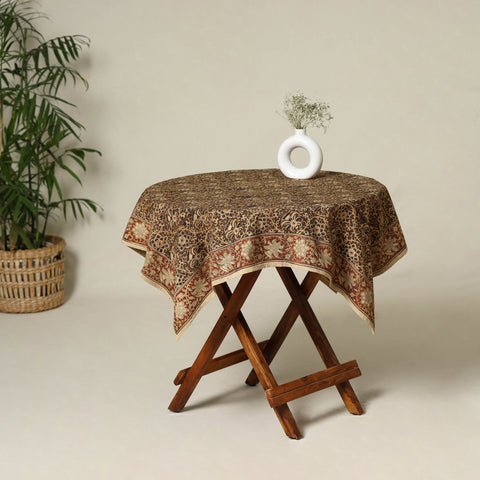 Brown - original pedana kalamkari natural dyed cotton table