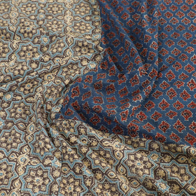 Buy Ajrakh Patch Tukdi Kaam Cotton Double Bed Cover with Pillow Covers Online l iTokri.com