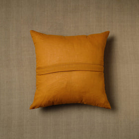 Brown - patchwork cotton kanchipuram cushion cover (16 x 16