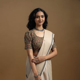 Pedana cotton natural dyed kalamkari readymade blouse 10