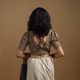 Pedana cotton natural dyed kalamkari readymade blouse 10