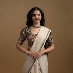 Pedana cotton natural dyed kalamkari readymade blouse 10