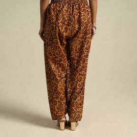 Buy Brown Pedana Block Print Cotton Kalamkari Salwar