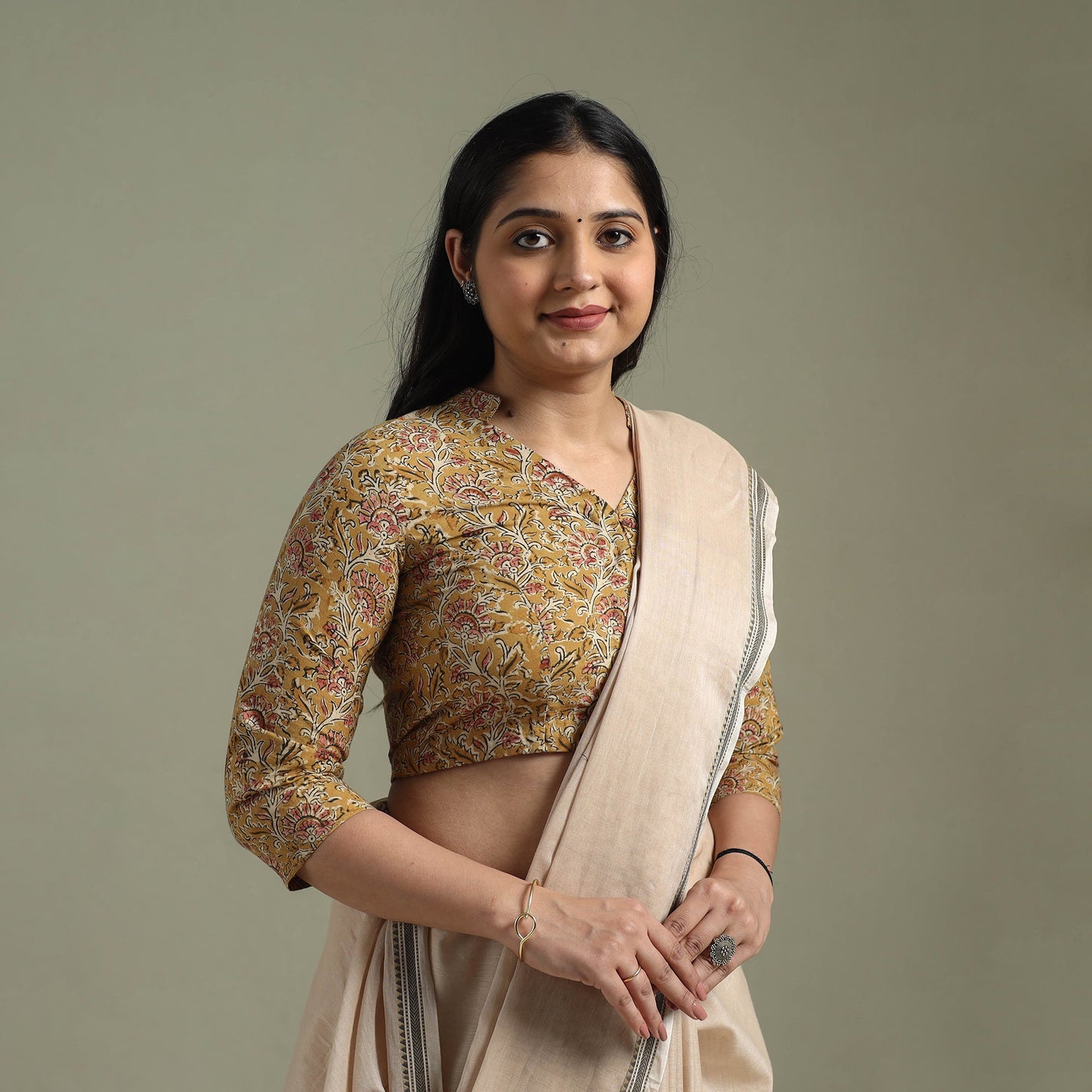 Brown - pedana hand block print cotton natural dyed