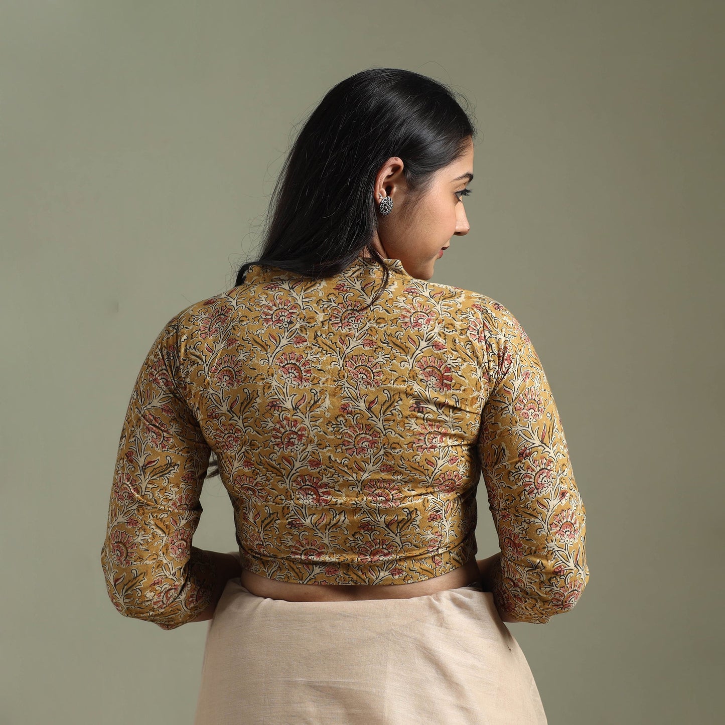 Brown - pedana hand block print cotton natural dyed