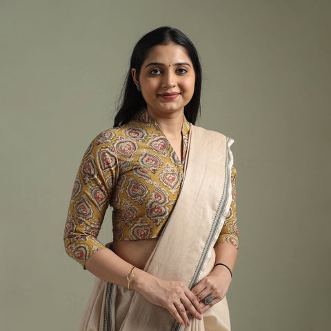 Brown - pedana hand block print cotton natural dyed