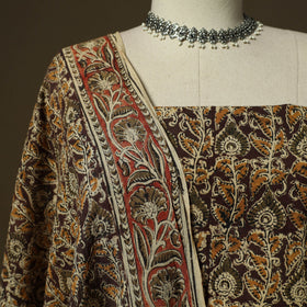 Pedana hand block print natural dyed cotton kalamkari 2pc