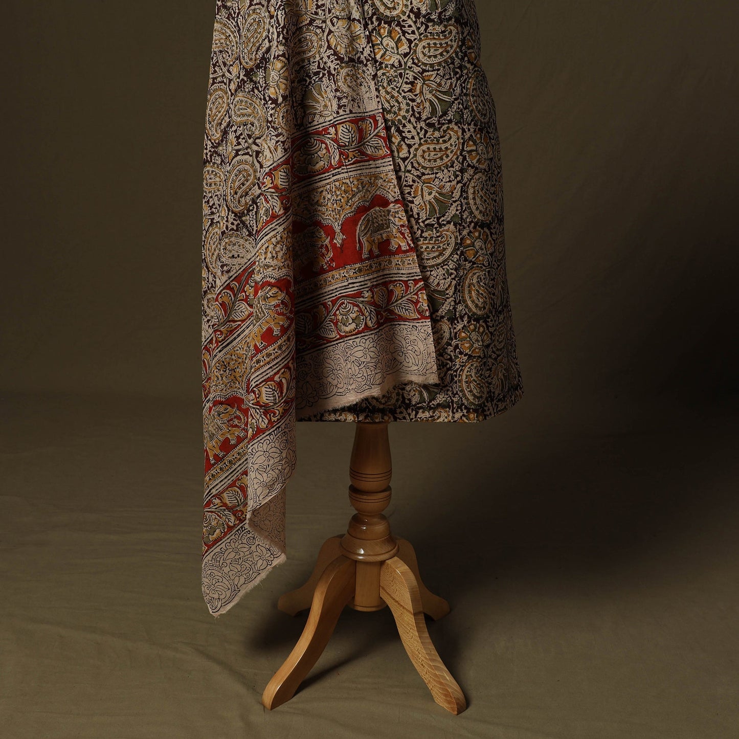 Pedana hand block print natural dyed cotton kalamkari 2pc