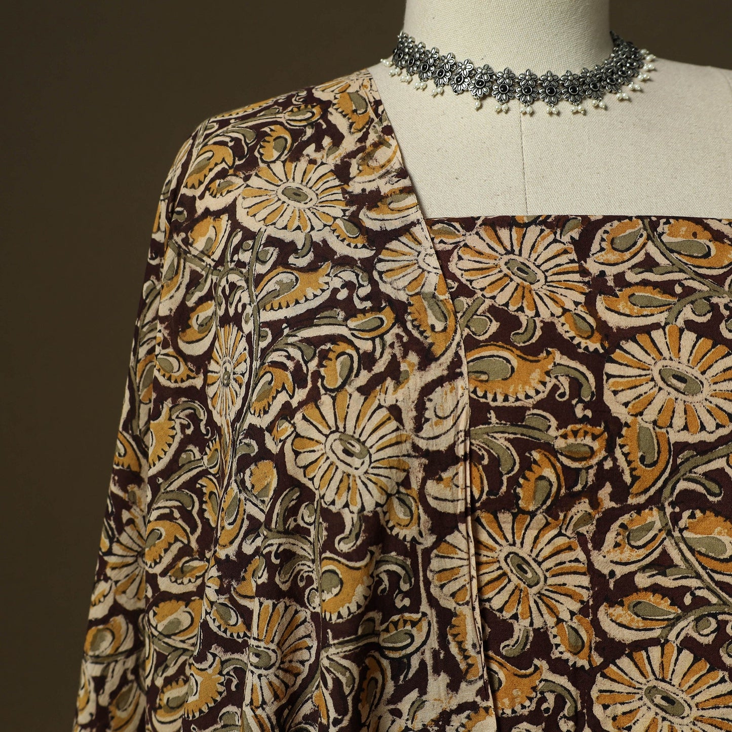 Pedana hand block print natural dyed cotton kalamkari 2pc