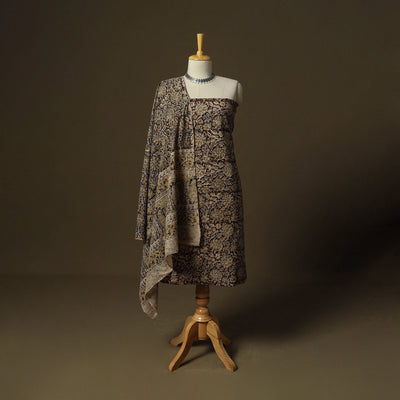 Pedana hand block print natural dyed cotton kalamkari 2pc