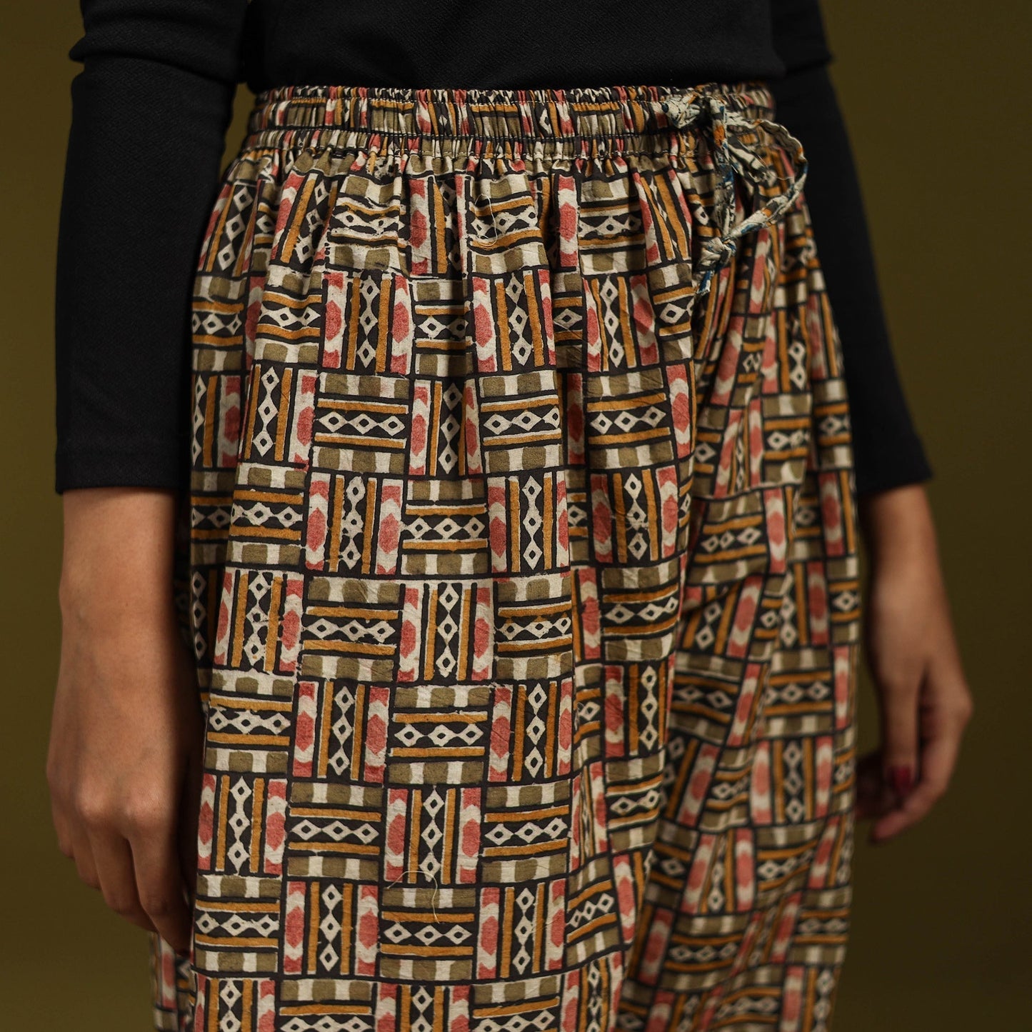 Pedana hand natural dyed cotton kalamkari afghani salwar 16