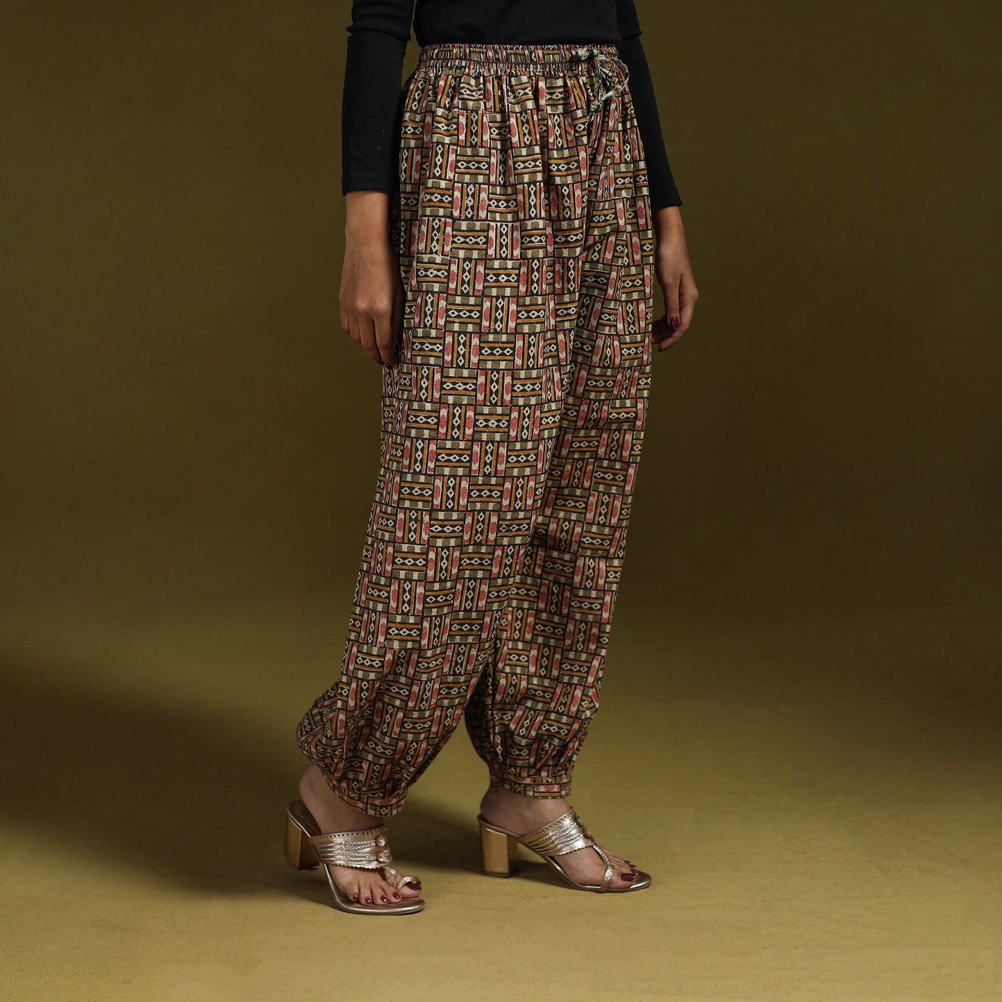 Pedana hand natural dyed cotton kalamkari afghani salwar 16