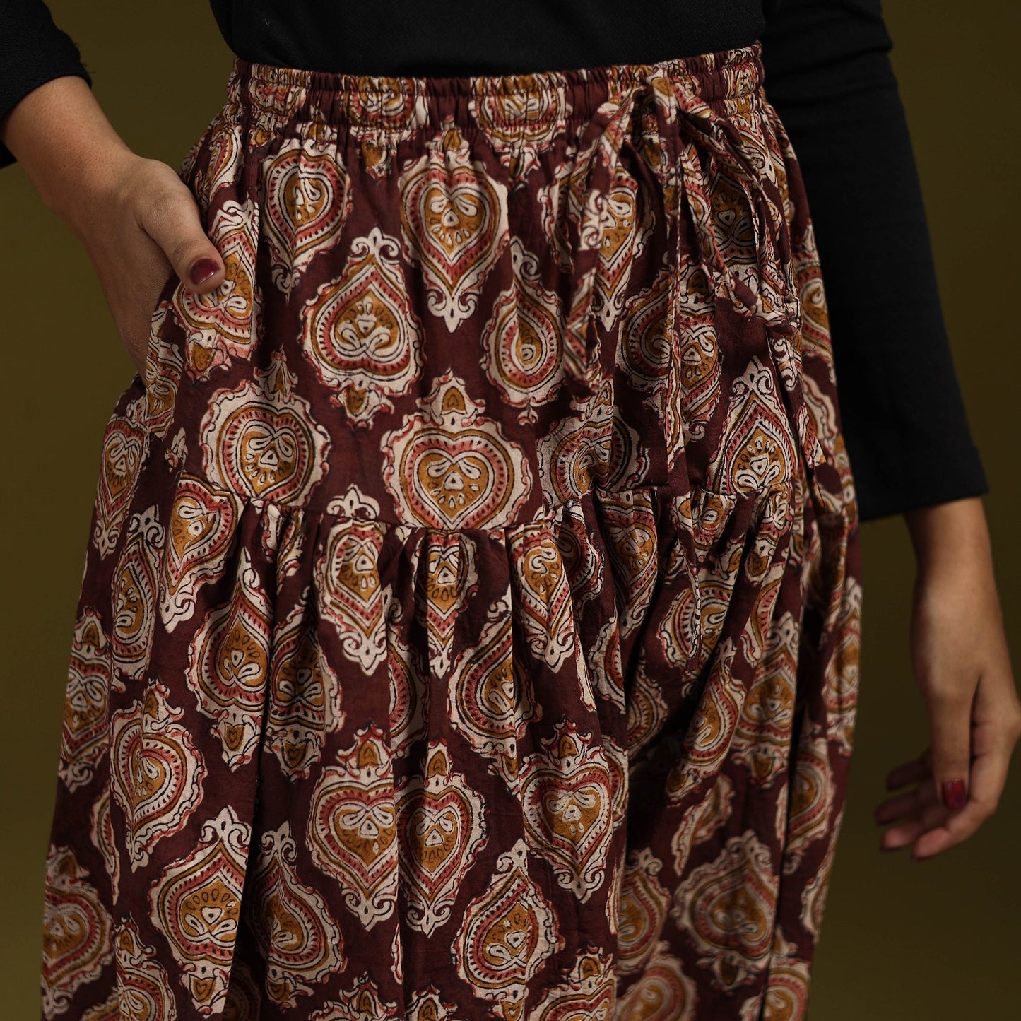 Pedana hand natural dyed cotton kalamkari salwar 01