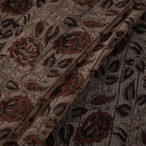 Pedana hand block print natural dyed kota doria cotton