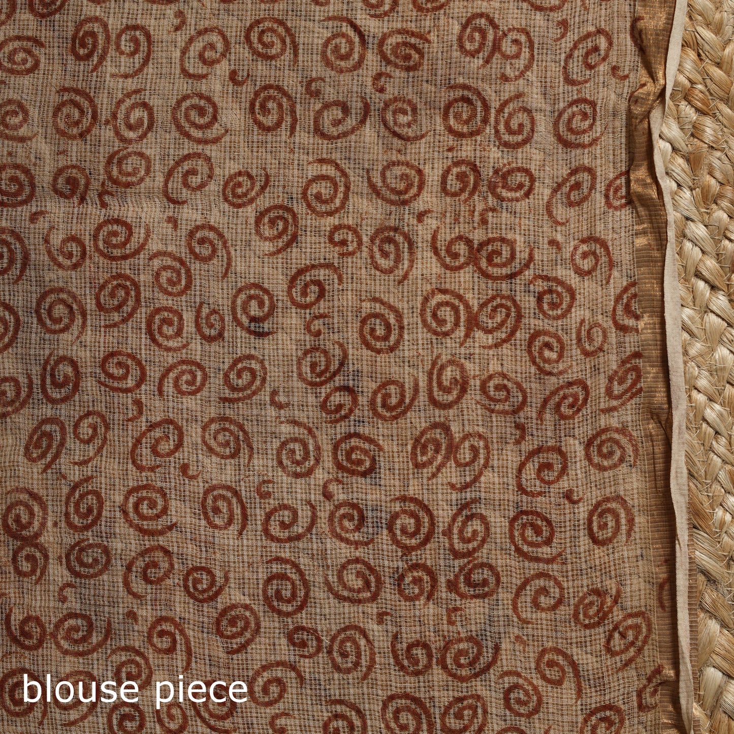 Pedana hand block print natural dyed kota doria cotton