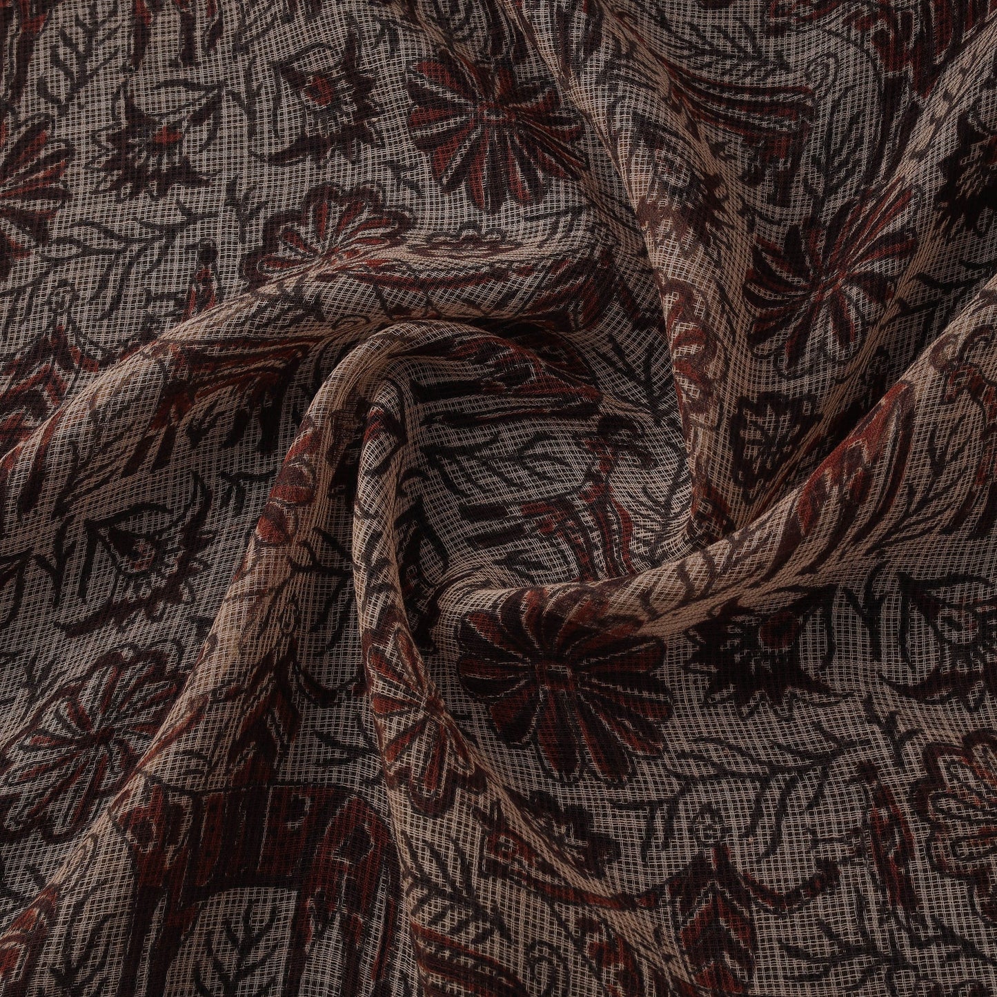Pedana hand block print natural dyed kota doria cotton