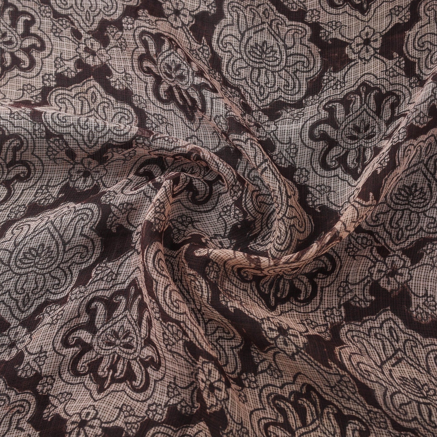 Pedana hand block print natural dyed kota doria cotton