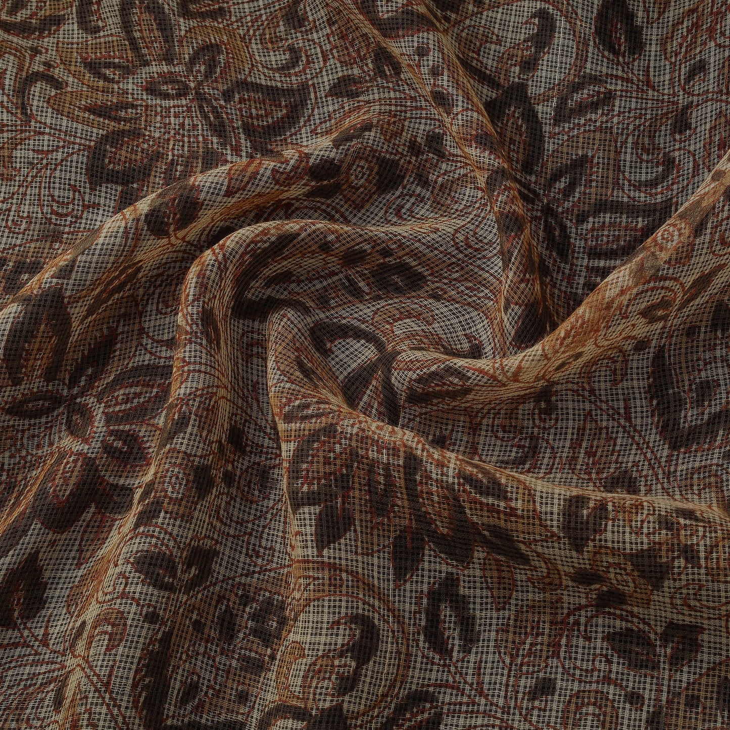 Pedana hand block print natural dyed kota doria cotton