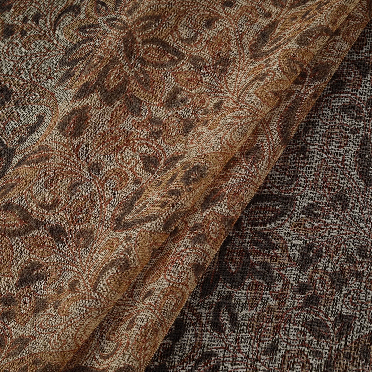 Pedana hand block print natural dyed kota doria cotton