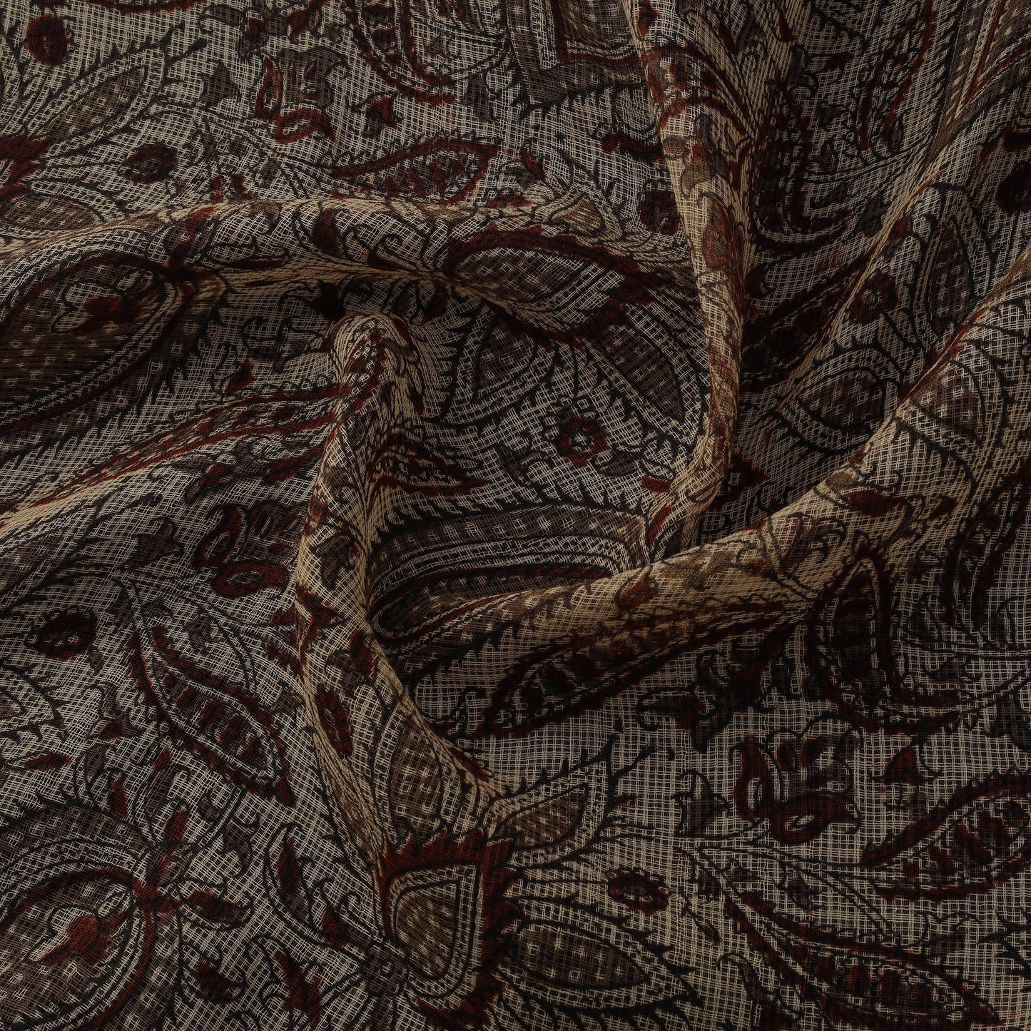 Pedana hand block print natural dyed kota doria cotton