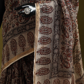 Pedana hand block print natural dyed kota doria cotton