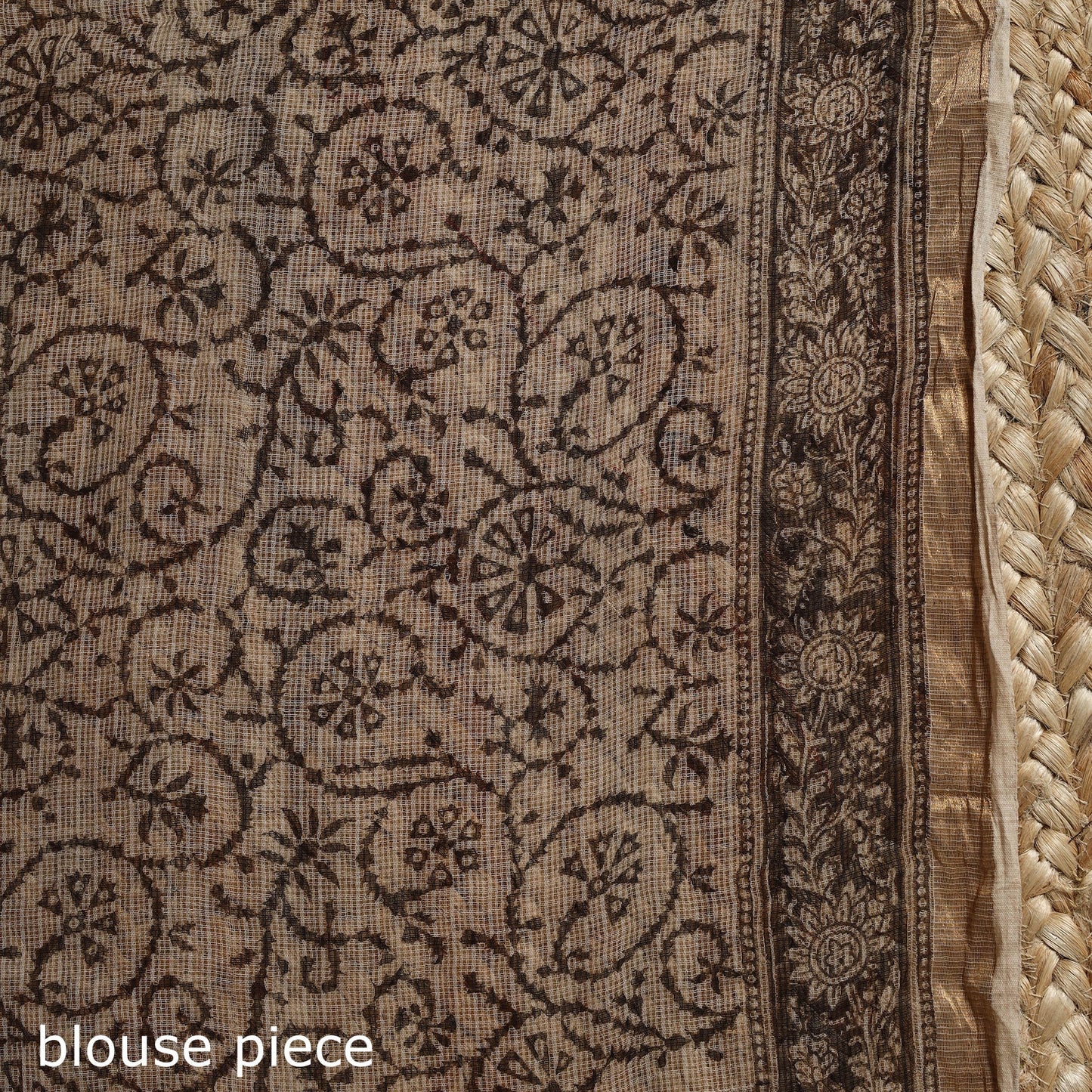 Pedana hand block print natural dyed kota doria cotton