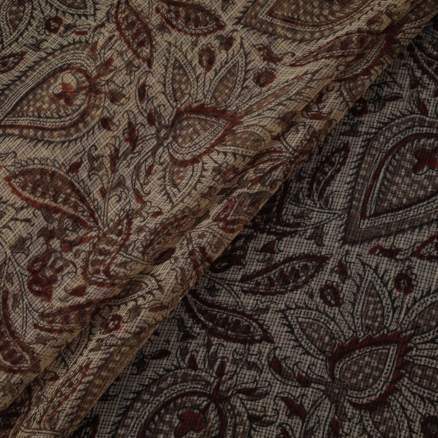 Pedana hand block print natural dyed kota doria cotton