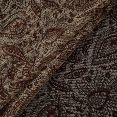 Pedana hand block print natural dyed kota doria cotton