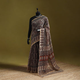 Pedana hand block print natural dyed kota doria cotton