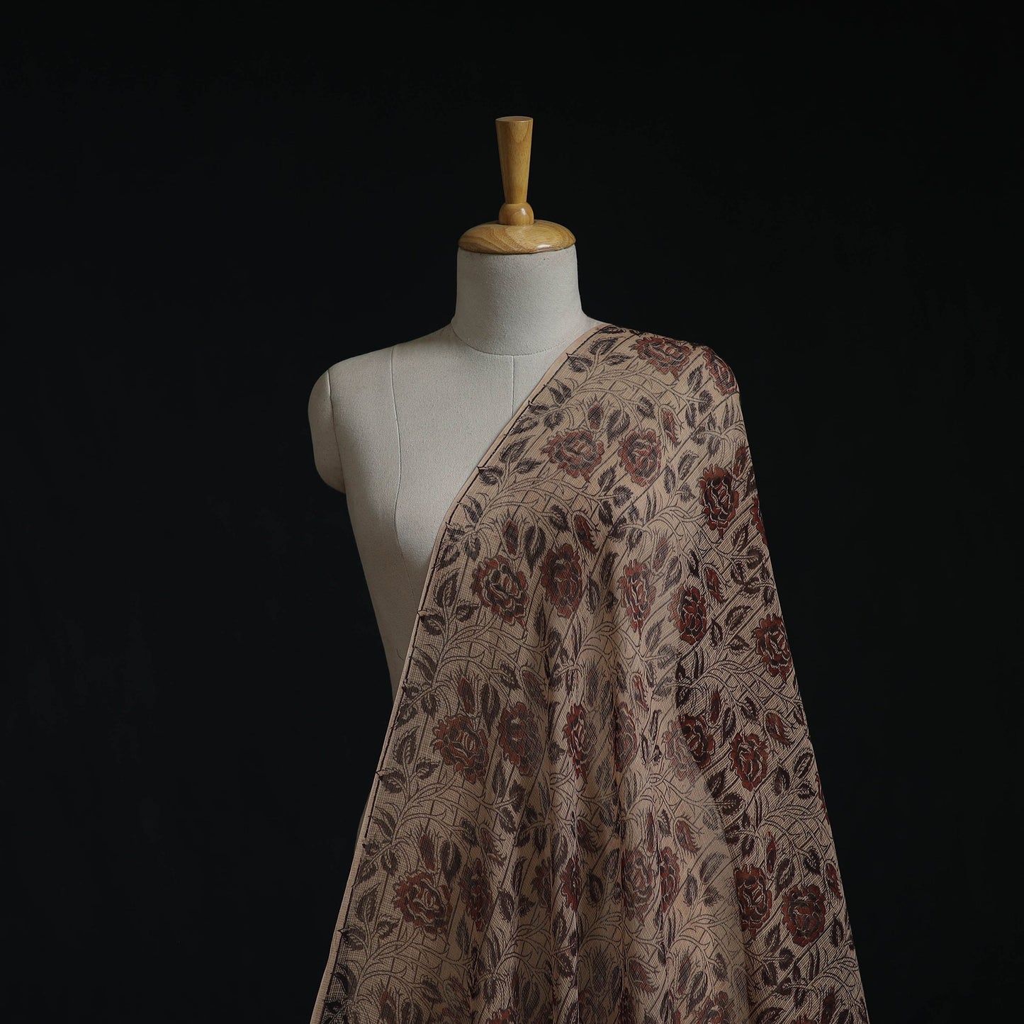 Pedana hand block print natural dyed kota doria cotton
