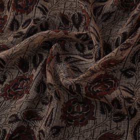 Pedana hand block print natural dyed kota doria cotton