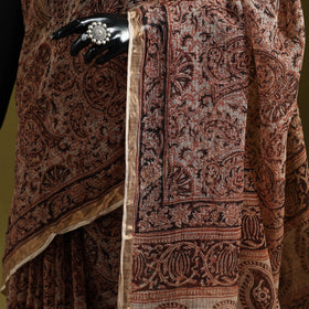 Pedana hand block print natural dyed kota doria cotton