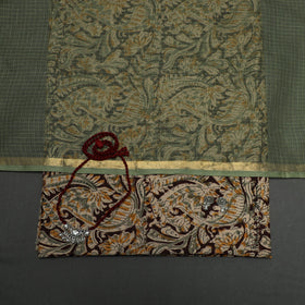 Pedana kalamkari hand block print natural dyed cotton 2pc