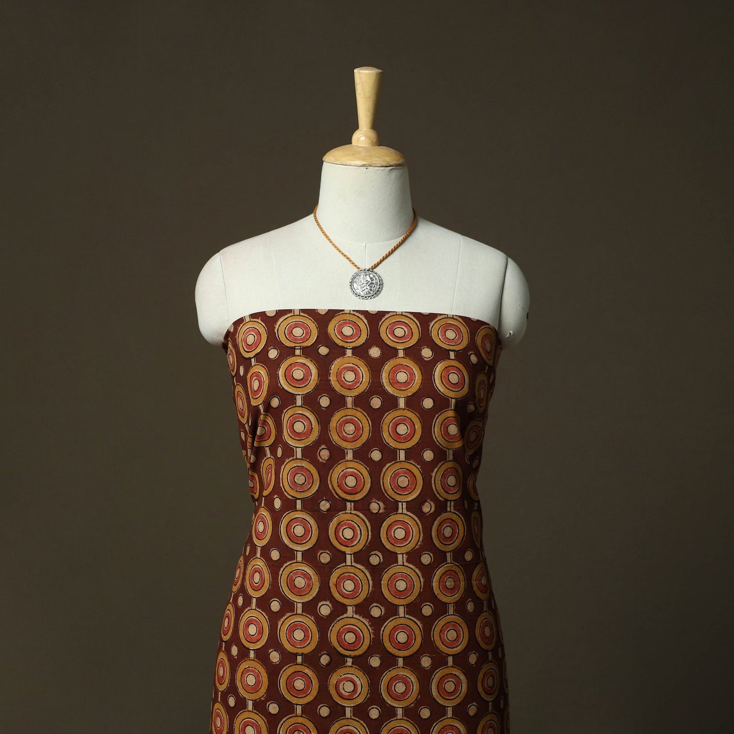 Pedana kalamkari hand block print natural dyed cotton 2pc