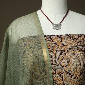 Pedana kalamkari hand block print natural dyed cotton 2pc