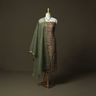 Pedana kalamkari hand block print natural dyed cotton 2pc