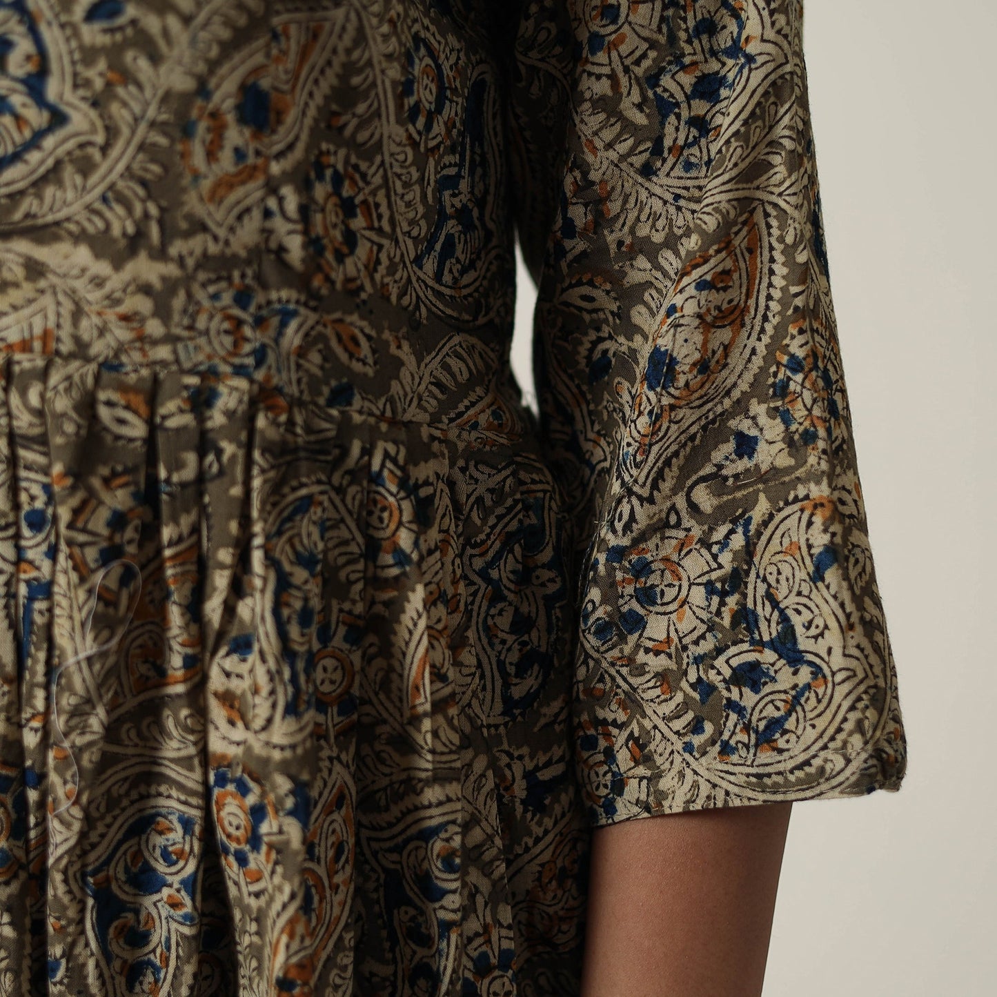  Pedana Kalamkari Block Printed Cotton Flared Dress 09 