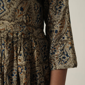  Pedana Kalamkari Block Printed Cotton Flared Dress 09 