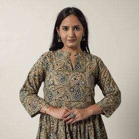  Pedana Kalamkari Block Printed Cotton Flared Dress 09 