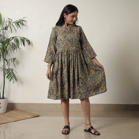  Pedana Kalamkari Block Printed Cotton Flared Dress 09 
