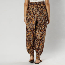 Brown - Pedana Kalamkari Block Printing Cotton Elasticated Salwar