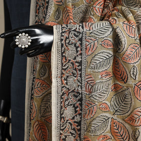 Brown - pedana natural dyed cotton kalamkari dupatta 26