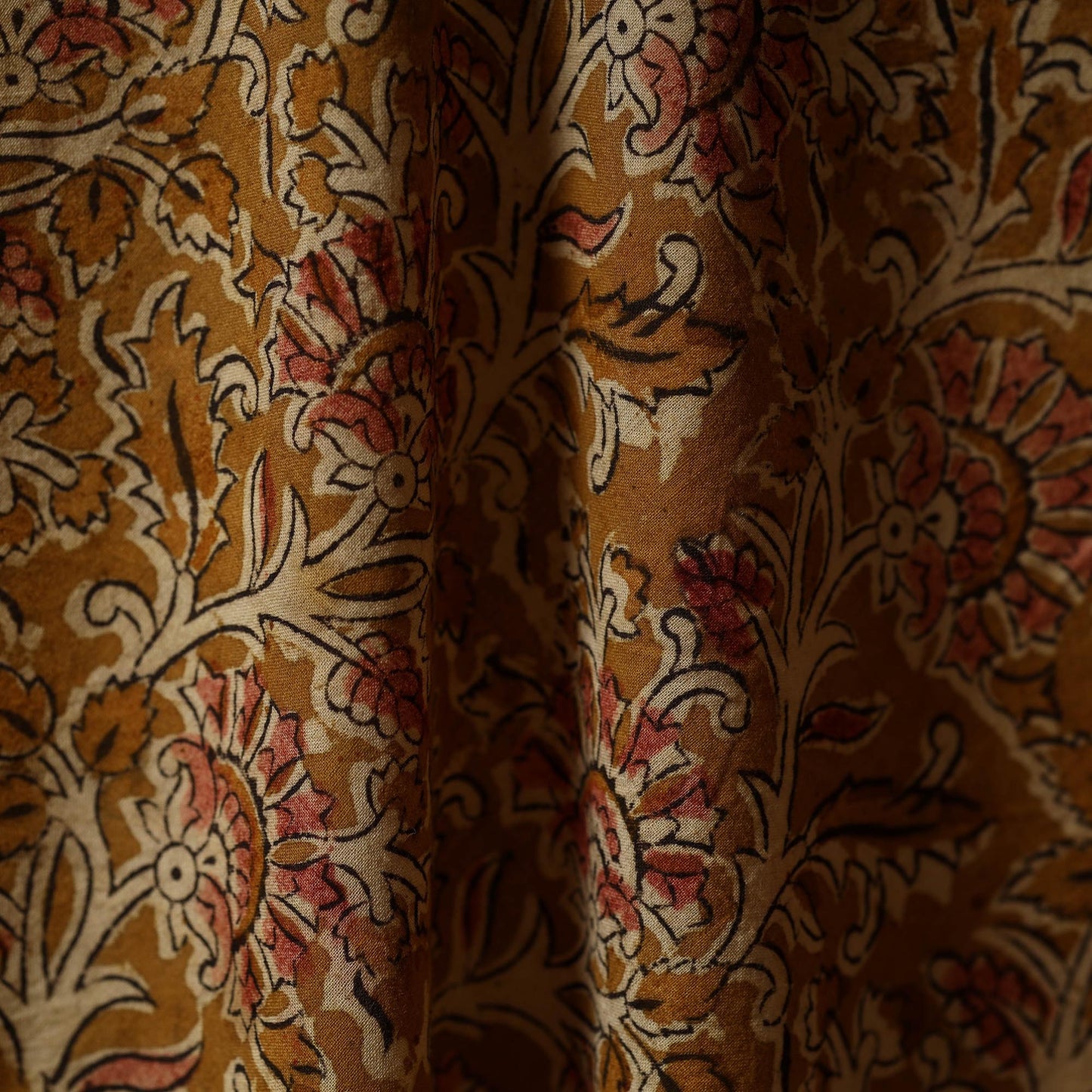 Pedana natural dyed cotton kalamkari fabric 07 - handcrafted