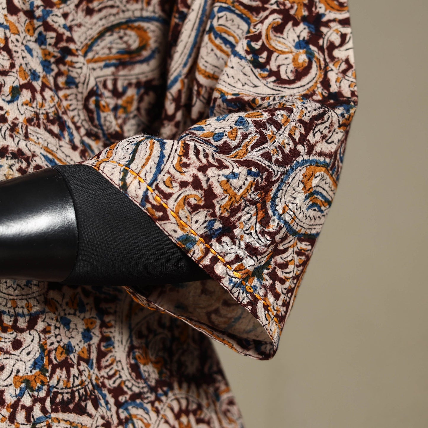 Multicolor - pedana natural dyed cotton short kalamkari