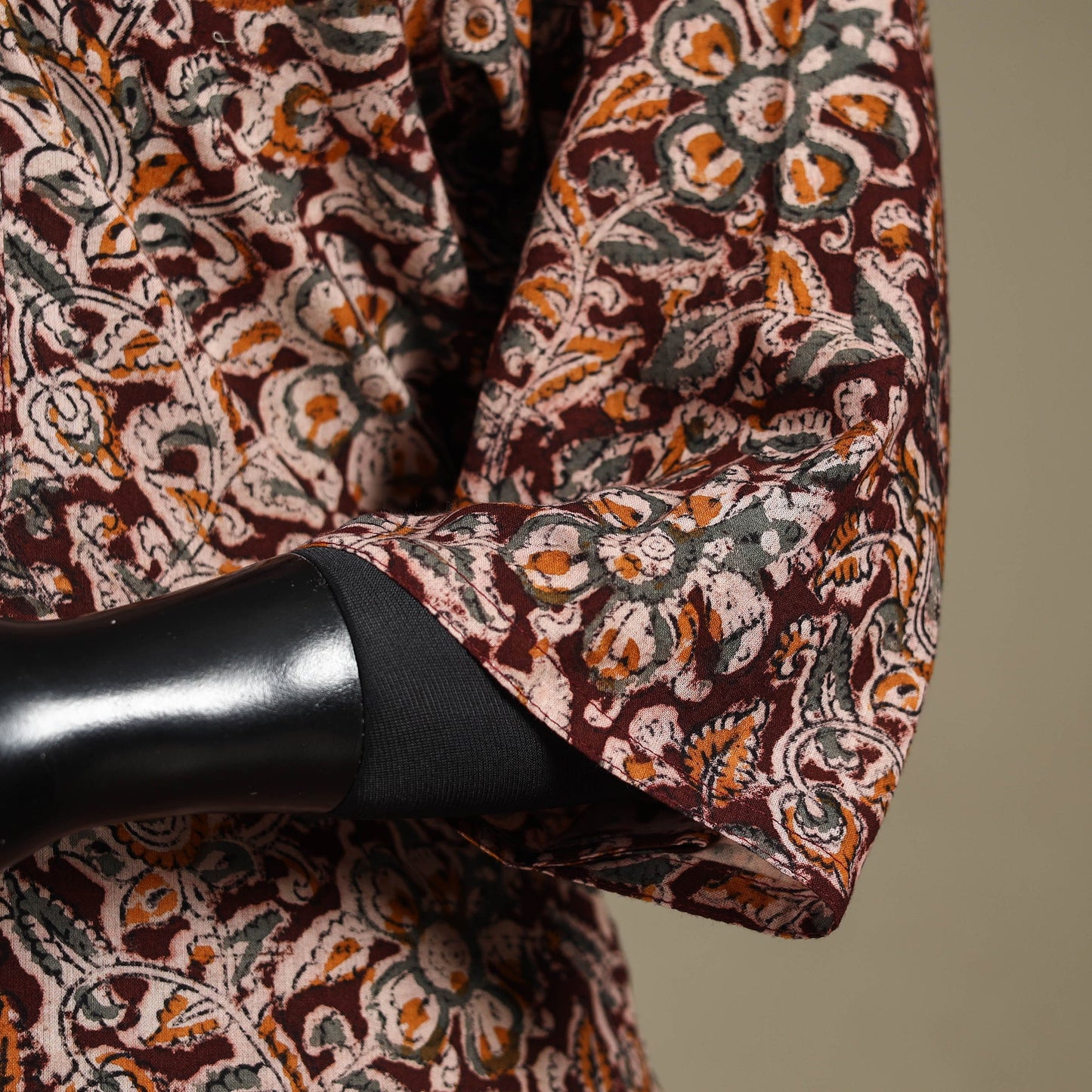 Brown - pedana natural dyed cotton straight pintuck